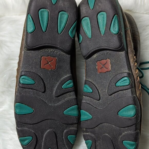 Twisted X woman's Handcrafted Cowgirl Lace-up Chukka Brown  color Size 10 M - Picture 12 of 13